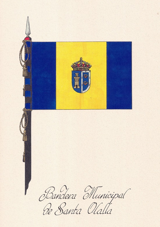 Grabado de la Bandera Municipal de Santa Olalla